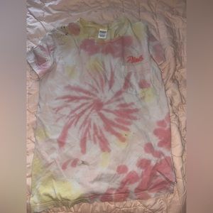PINK tie dye t shirt